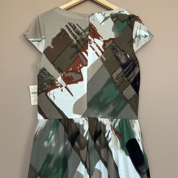 {Coldwater Creek} Printed Ruched Midi Dress in Watercolor Print - Size 10 - NWT - Picture 5 of 9